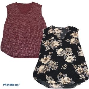 Old Navy Set of 2 Capped Sleeve Blouses Small